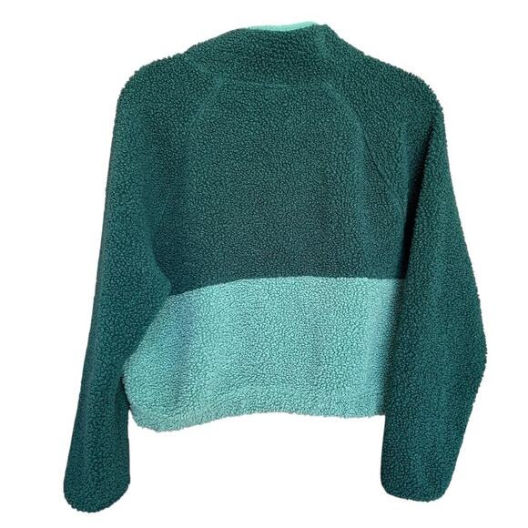 Women's Old Navy Long Sleeve Oversized Two-Tone Sherpa Sweatshirt Size Small - Picture 12 of 12